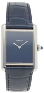 Cartier Tank Must 4323 33mm Stainless steel Blue