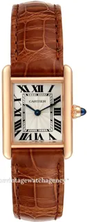 Cartier Tank Louis Cartier WGTA0010 22mm Rose gold Silver