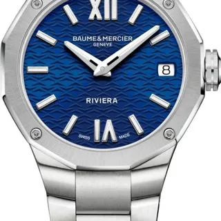 Baume & Mercier Riviera M0A10727 33mm Stainless steel Blue