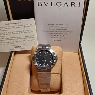 Bulgari Diagono SD 38 S 38mm Stainless steel Black