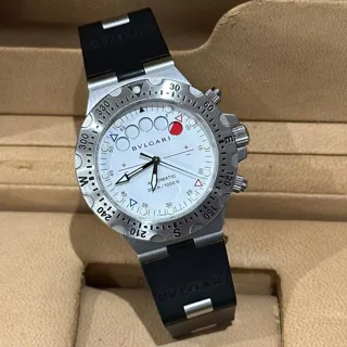 Bulgari Diagono SD 40 S RE 40mm Stainless steel White