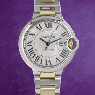 Cartier Ballon Bleu 33mm W2BB0002 33mm Yellow gold and Stainless steel Silver