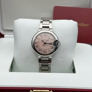 Cartier Ballon Bleu 33mm W6920100 33mm Stainless steel Pink