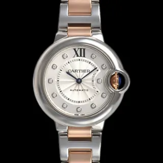 Cartier Ballon Bleu 33mm WE902061 33mm Yellow gold and Stainless steel Silver