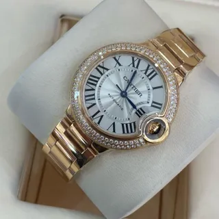 Cartier Ballon Bleu de Cartier WJBB0066 33mm Rose gold Silver