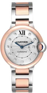 Cartier Ballon Bleu W3BB0013 Rose gold and Stainless steel Silver