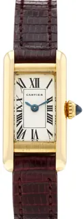 Cartier Mini Tank 1360 14mm Yellow gold Cream