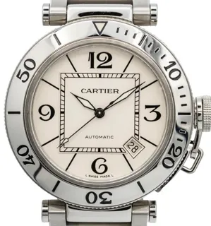 Cartier Pasha Seatimer 2790 42mm Stainless steel White