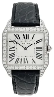 Cartier Santos Dumont 2651 35mm White gold Silver