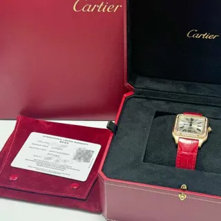 Cartier Santos Dumont WJSA0016 43.5mm Rose gold Silver