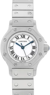 Cartier Santos Octogonale 9060 25mm Stainless steel White