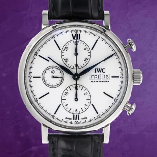 IWC Portofino Chronograph IW391024 42mm Stainless steel White