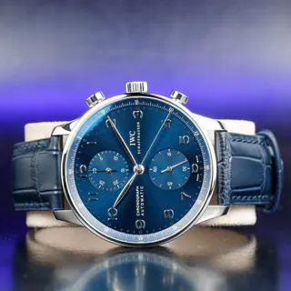 IWC Portugieser IW371491 40.9mm Stainless steel Blue