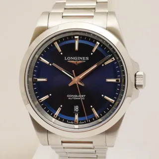 Longines Conquest L38304926 41mm Stainless steel Blue