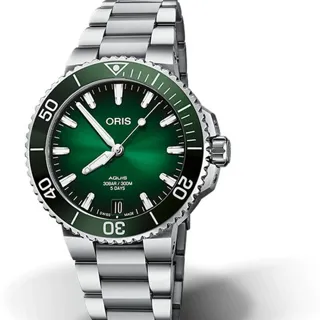 Oris Aquis 01 400 7769 4157-07 8 22 09PEB 41.5mm Stainless steel Green