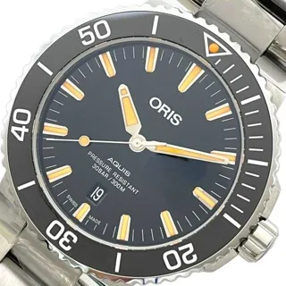 Oris Aquis Date 0173377304159 43mm Stainless steel Black