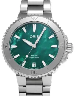 Oris Aquis Date 01 733 7770 4137 36.5mm Stainless steel Green