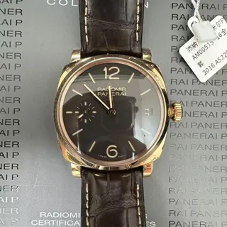 Panerai Radiomir 1940 PAM 00515 47mm Red gold Brown