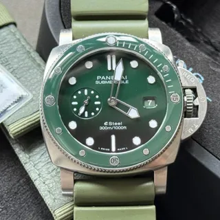 Panerai Submersible PAM 01287 44mm Stainless steel Green