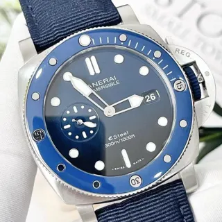 Panerai Submersible PAM 01289 44mm Stainless steel Blue