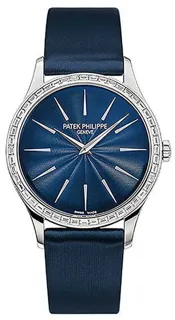 Patek Philippe Calatrava 4897/300G-001 White gold Blue