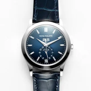 Patek Philippe Complications 5396G-017 38.5mm White gold Blue