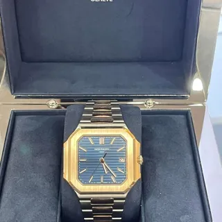 Patek Philippe Cubitus 5821/1AR-001 45mm Yellow gold and Stainless steel Blue