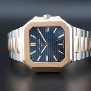 Patek Philippe Cubitus 5821/1AR-001 45mm Yellow gold and Stainless steel Blue