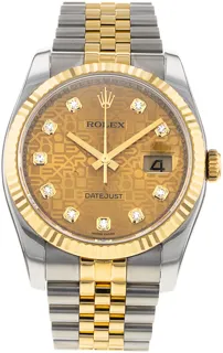 Rolex Datejust 36 116233 Yellow gold and Stainless steel Champagne