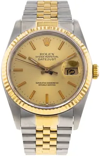 Rolex Datejust 36 16233 Yellow gold and Stainless steel Champagne