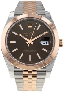 Rolex Datejust 41 126301 Rose gold and Stainless steel Brown