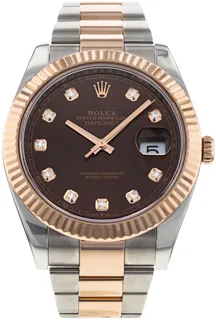 Rolex Datejust 41 126331 Rose gold and Stainless steel Brown