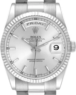 Rolex Day-Date 36 118239 White gold Silver