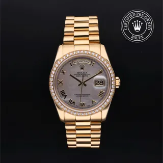 Rolex Day-Date 36 118348 18k yellow gold White