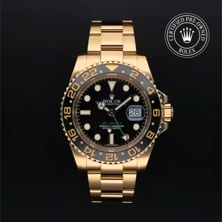 Rolex GMT-Master II 116718LN 18k yellow gold Black