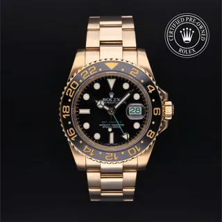 Rolex GMT-Master II 116718LN 18k yellow gold Black