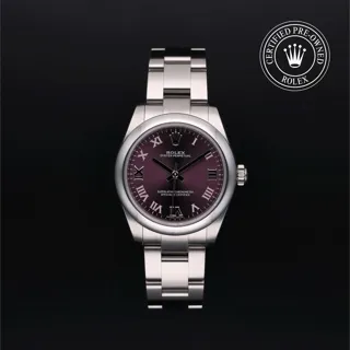 Rolex Oyster Perpetual 177200-0017 Stainless steel Purple