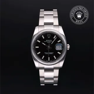 Rolex Oyster Perpetual Date 115200 Stainless steel Black