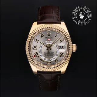 Rolex Sky-Dweller 326138-0002 18k yellow gold Silver