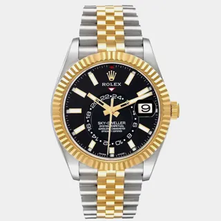 Rolex Sky-Dweller 326933 Yellow gold and Stainless steel Black