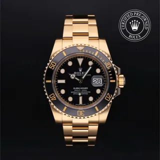 Rolex Submariner 116618LN 18k yellow gold Black