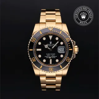 Rolex Submariner 116618LN 18k yellow gold Black