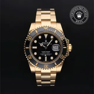 Rolex Submariner 116618LN 18k yellow gold Black