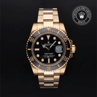 Rolex Submariner 116618LN 18k yellow gold Black