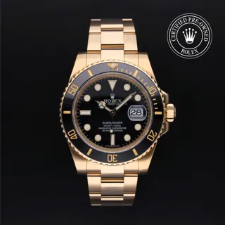 Rolex Submariner 116618LN 18k yellow gold Black