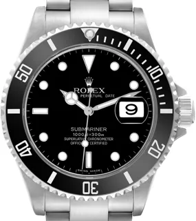 Rolex Submariner 16610 Stainless steel Black