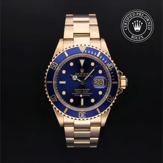 Rolex Submariner 16618 18k yellow gold