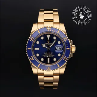 Rolex Submariner 116618LB 18k yellow gold Blue