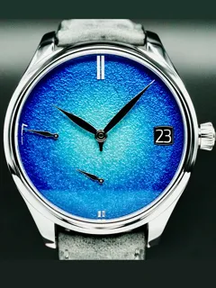 H. Moser & Cie. Endeavour 1800-2000 42mm Tantalum$Stainless Steel Abyss Blue fumu00e9 "Grand Feu" enamel