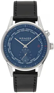 NOMOS Zürich GMT midnight blue 807 Stainless steel Blue